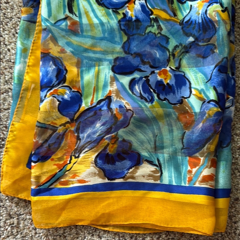 Silk Scarf-Van Gogh Irises